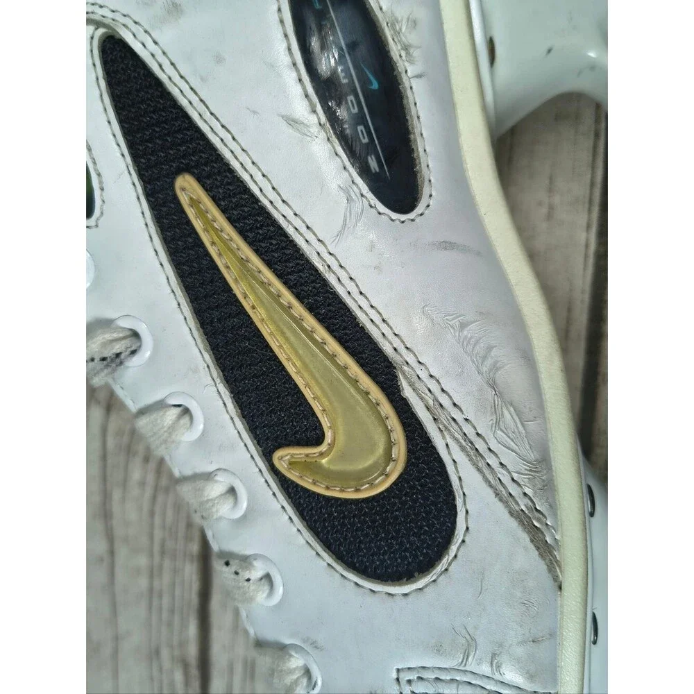 Vintage White Nike Zoom Air Ice Hockey Player Skates Fedorov Size 11.5 Mens
